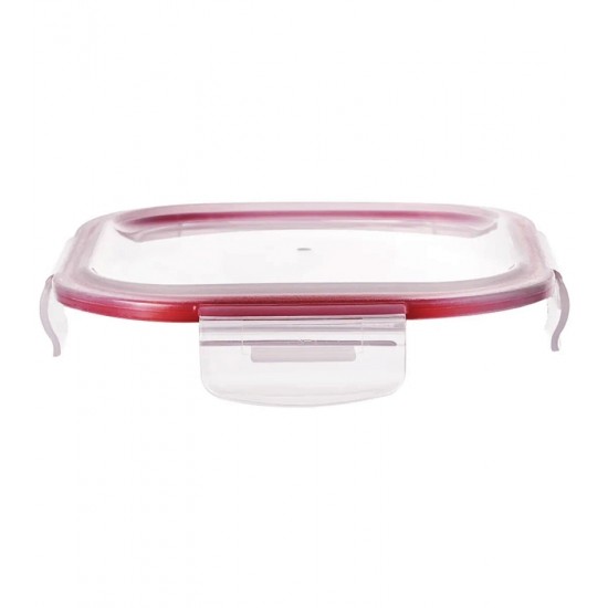 Pote Hermético 370ml 14,5cm De Comprimento Retangular Vidro Borossilicato Com Tampa